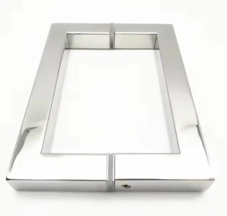 Kvadrato stiliaus stiklinė durų rankena